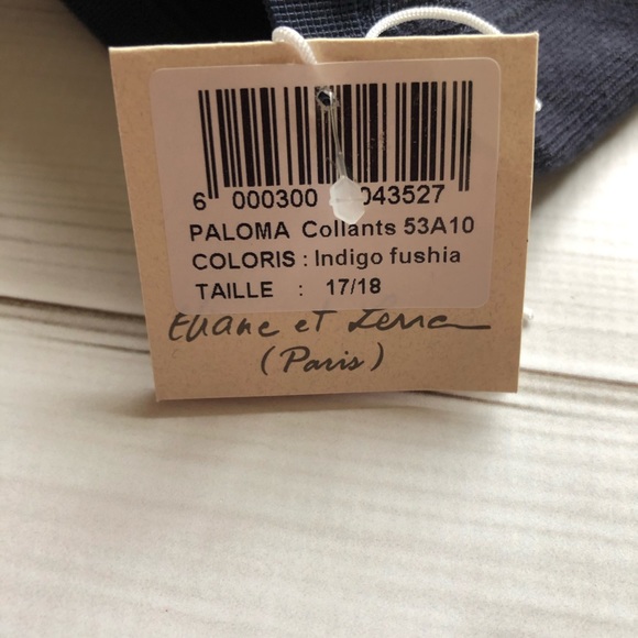 NWT Eliana et Lena (Paris) Indigo Fuchsia Tights - Picture 6 of 6